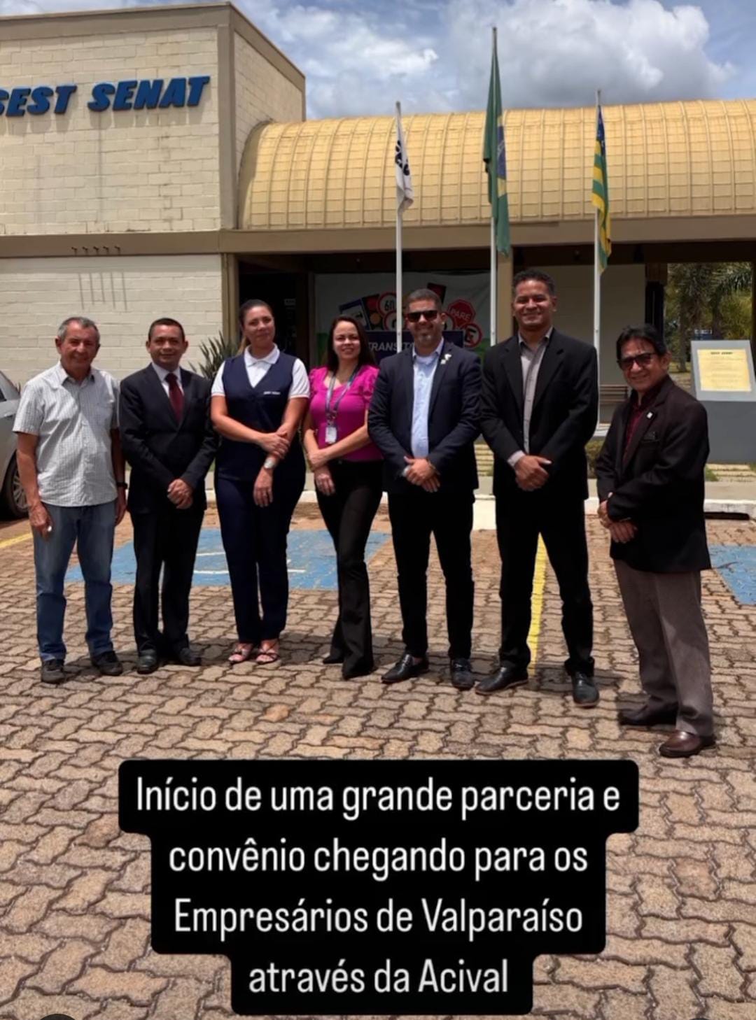 Anderson Soares e diretores da ACIVAL na visita ao SEST SENAT